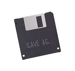 Image showing Floppy Disk - Tachnology from the past, isolated on white