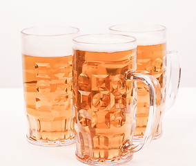 Image showing Retro looking Lager beer