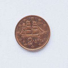 Image showing Greek 2 cent coin