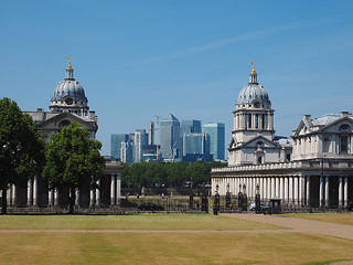 Image showing Canary Wharf in London