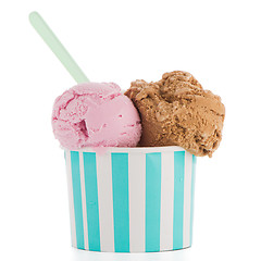 Image showing Ice cream scoop in paper cup