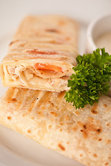 Image showing tortilla with chicken breast