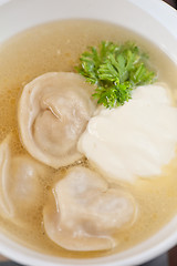 Image showing russian pelmeni closeup