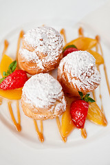 Image showing profiteroles from cream