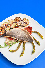 Image showing Seabass fillet dish