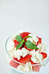 Image showing strawberry with cream