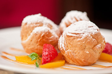 Image showing profiteroles from cream