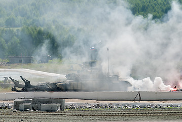 Image showing Armored deminer BMR-3M in action. Russia