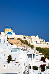 Image showing greece in santorini the old town   and  sky