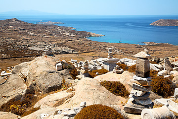 Image showing temple  in delos greece  and old ruin  