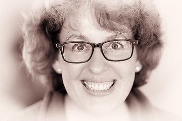 Image showing Happy woman with glasses
