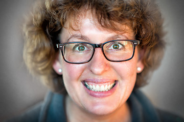 Image showing Happy woman with glasses