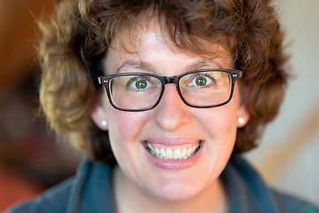 Image showing Happy woman with glasses