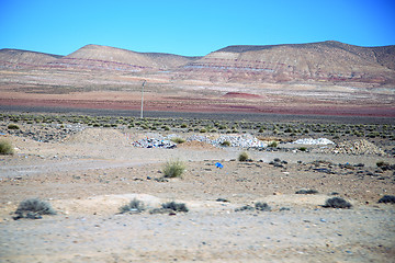 Image showing valley hill   in   africa morocco the   mountain ground 