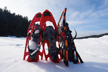 Image showing winter snowshoes