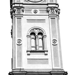 Image showing  building  clock tower in italy europe old  stone and bell