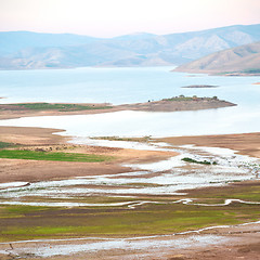 Image showing pond and lake in the mountain morocco land 