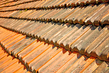 Image showing old roof in italy the line and texture   architecture