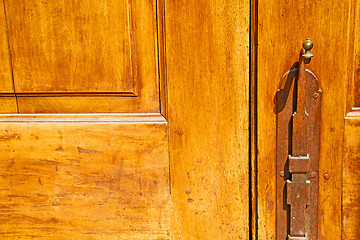 Image showing europe  in  italy  antique close   rusty lock  closeup