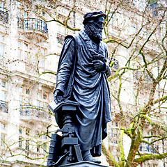 Image showing marble and statue in old city of london england