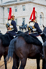 Image showing in london england horse and cavalry for    the queen