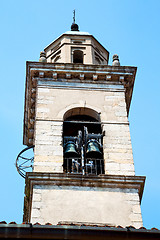 Image showing  building  clock tower in  europe old    and bell