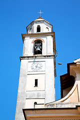 Image showing  building  clock tower in  europe old  stone and bell