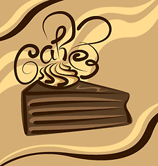 Image showing Vector Chocolate Cake