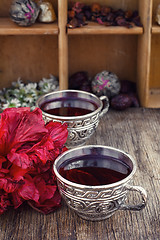 Image showing Tea from Sudanese rose