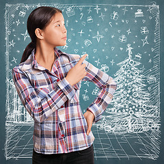 Image showing Woman Looking For Christmas Gifts