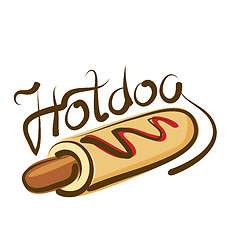 Image showing Vector Hot Dog