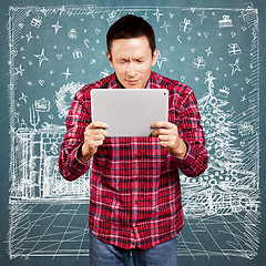 Image showing Man Looking For Christmas Gifts