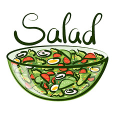 Image showing Vector Green Salad