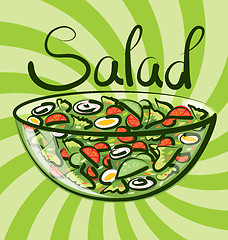 Image showing Vector Green Salad