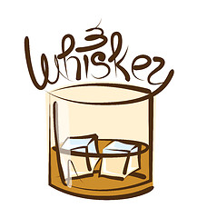 Image showing Vector Glass of Whiskey