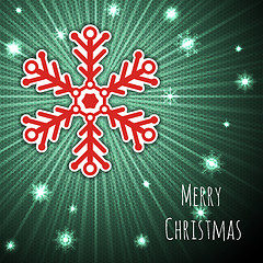 Image showing Bursting christmas background with snowflake