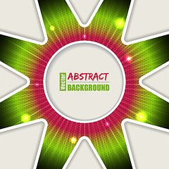 Image showing Abstract bursting pink green background 