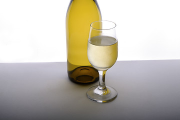 Image showing White Wine and Glass