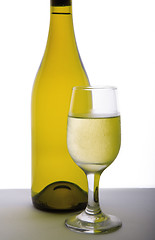 Image showing White Wine and Glass