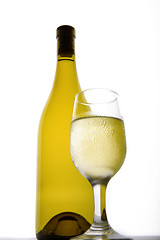 Image showing White Wine and Glass