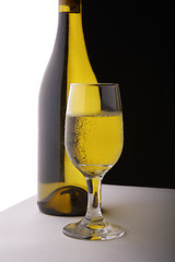 Image showing White Wine and Glass