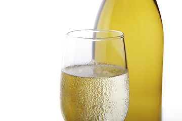 Image showing White Wine and Glass