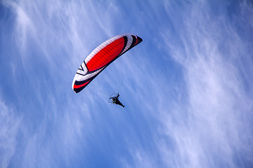 Image showing Paraglider with motor