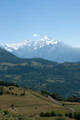 Image showing Hiking in mountain