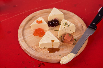 Image showing fresh butter set with different products