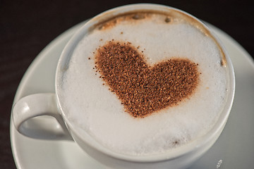 Image showing Coffee heart shape