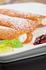 Image showing Sicilian cannoli at plate