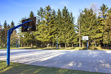 Image showing Outdoor basketball court