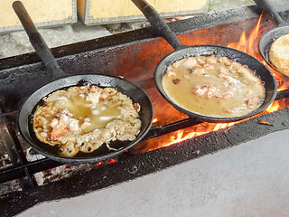 Image showing rural stove and pans