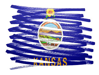 Image showing Flag illustration - Kansas